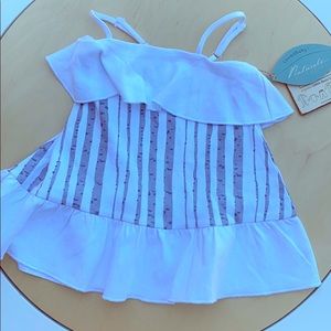 Lovedbaby white birch tree spring tank dress